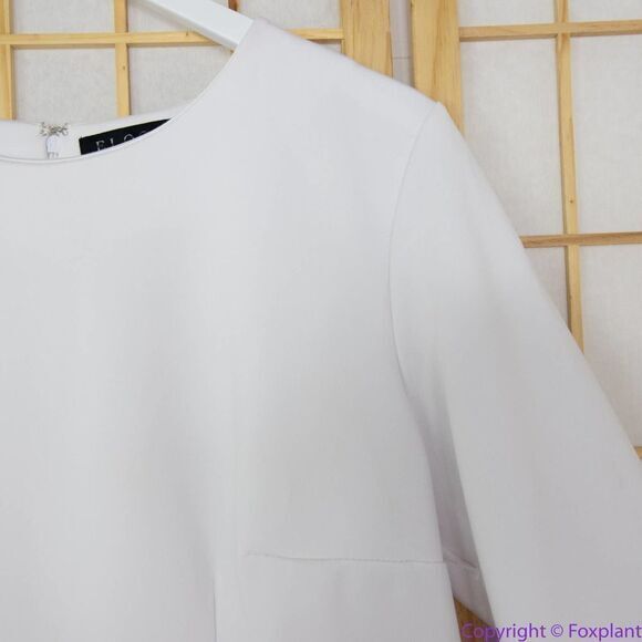 NEW Eloquii white Flare Sleeve Scuba Dress, 20 - Picture 13 of 15
